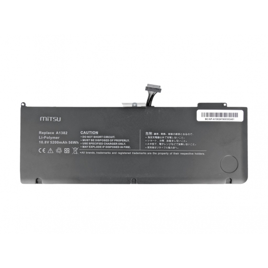 MITSU BATERIA BC/AP-A1382 (APPLE 5200 MAH 56 WH)