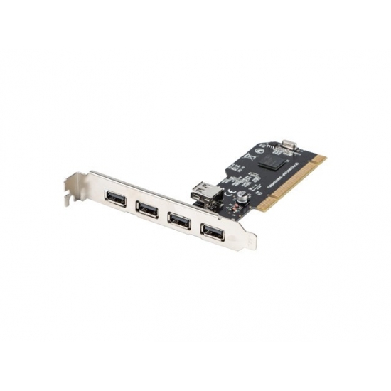 LANBERG KARTA PCI -> 4X USB 2.0 + 1X USB-A WEWNĘTRZNY PCI-US2-005