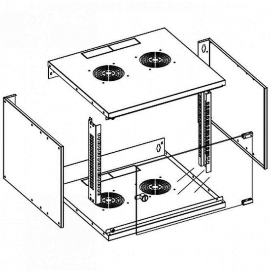 TECHLY SZAFKA WISZĄCA ECO 19 6U/320MM ZMONTOWANA S