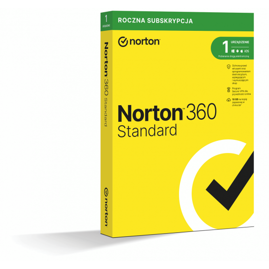 Norton 360 Standard 1D/12M ESD ( NIE WYMAGA KARTY)