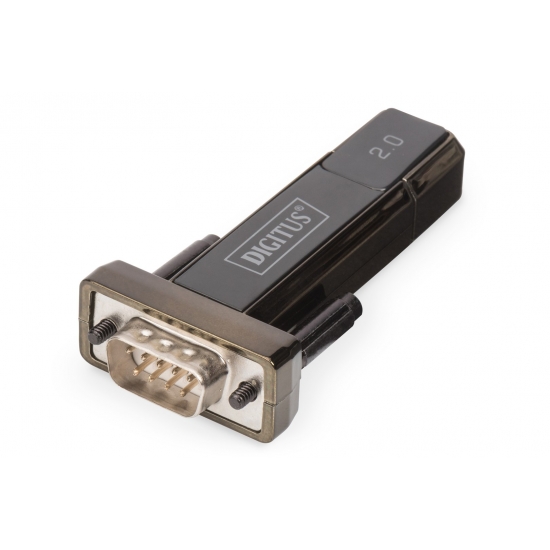 Adapter DIGITUS DA-70156 (USB M - RS-232 M; kolor czarny)