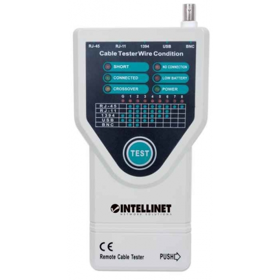 INTELLINET TESTER OKABLOWANIA 5-W-1 RJ11/RJ45/USB/1394/BNC 780094