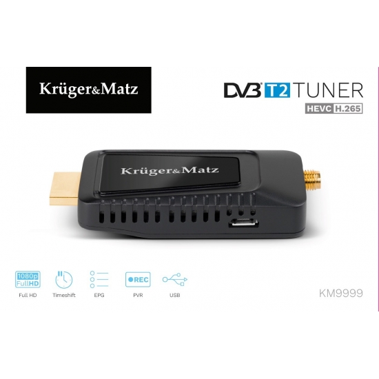 KRUGER & MATZ DEKODER DVB-T2H.265 HEVC MINI KM9999