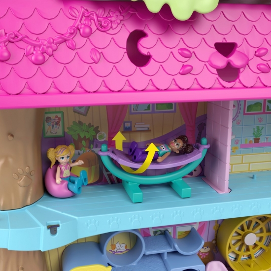 Polly Pocket Przygody zwierzątek Domek na drzewie HHJ06 MATTEL