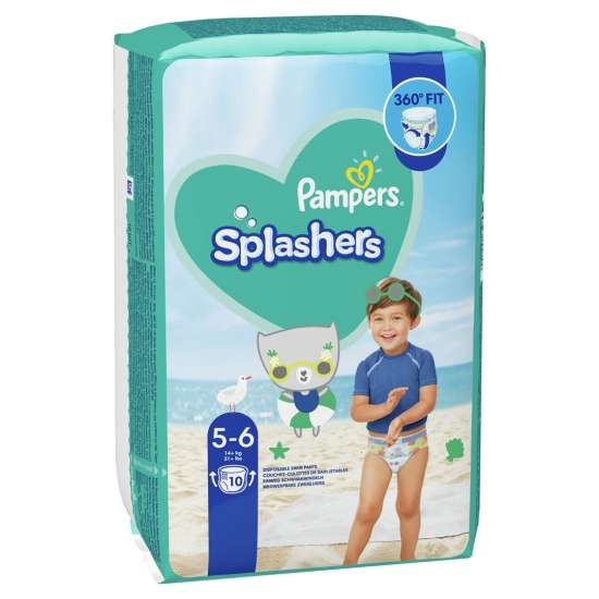 Pampers Zestaw pieluchomajtek Splashers 5 - 6 (14+ kg); 10