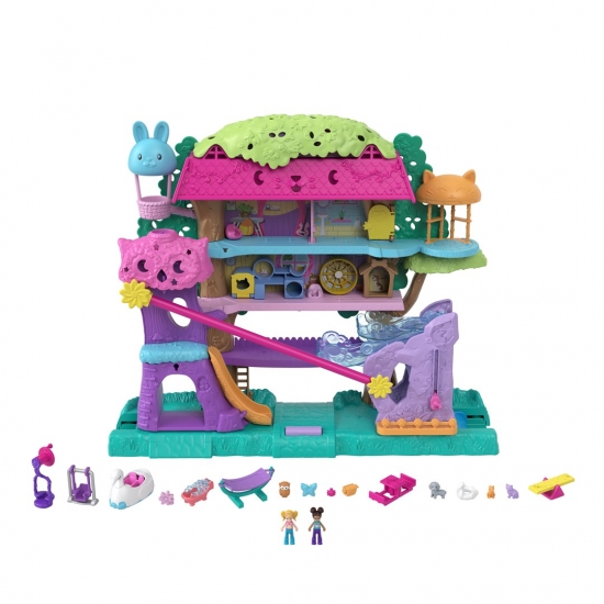 Polly Pocket Przygody zwierzątek Domek na drzewie HHJ06 MATTEL