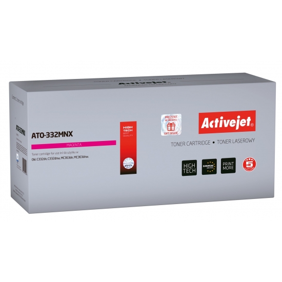 Toner Activejet ATO-332MNX (zamiennik OKI 46508710; Supreme; 3500 stron; czerwony)