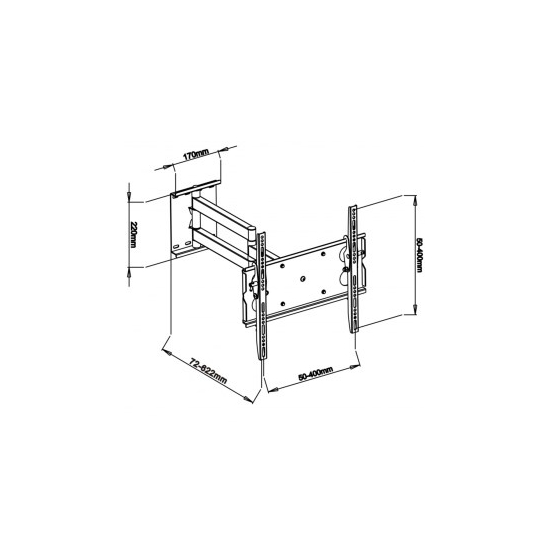 Uchwyt ART AR-20B (Uchylny ; max. 45kg)