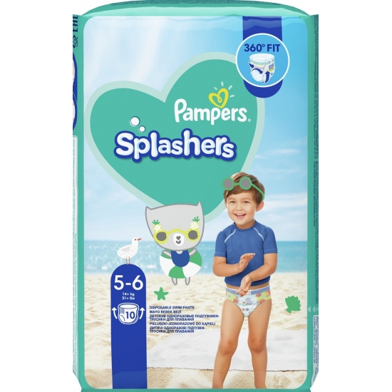 Pampers Zestaw pieluchomajtek Splashers 5 - 6 (14+ kg); 10