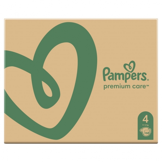 Pampers Premium Care Pieluchy Monthly Box, Rozmiar 4, 8-14kg, 168szt