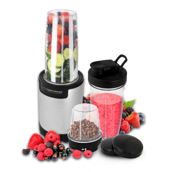 Blender sportowy do mielenia Esperanza NUTRI BOMB EKM030 (900W; kolor czarno-srebrny)