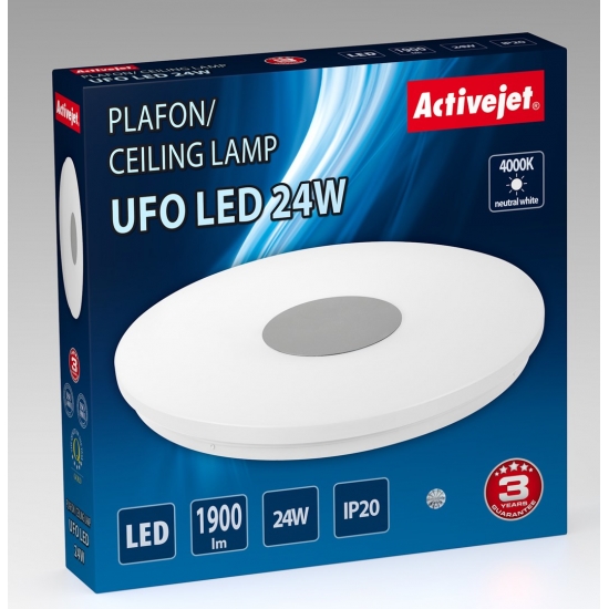 Nowoczesny plafon sufitowy LED Activejet UFO 24W